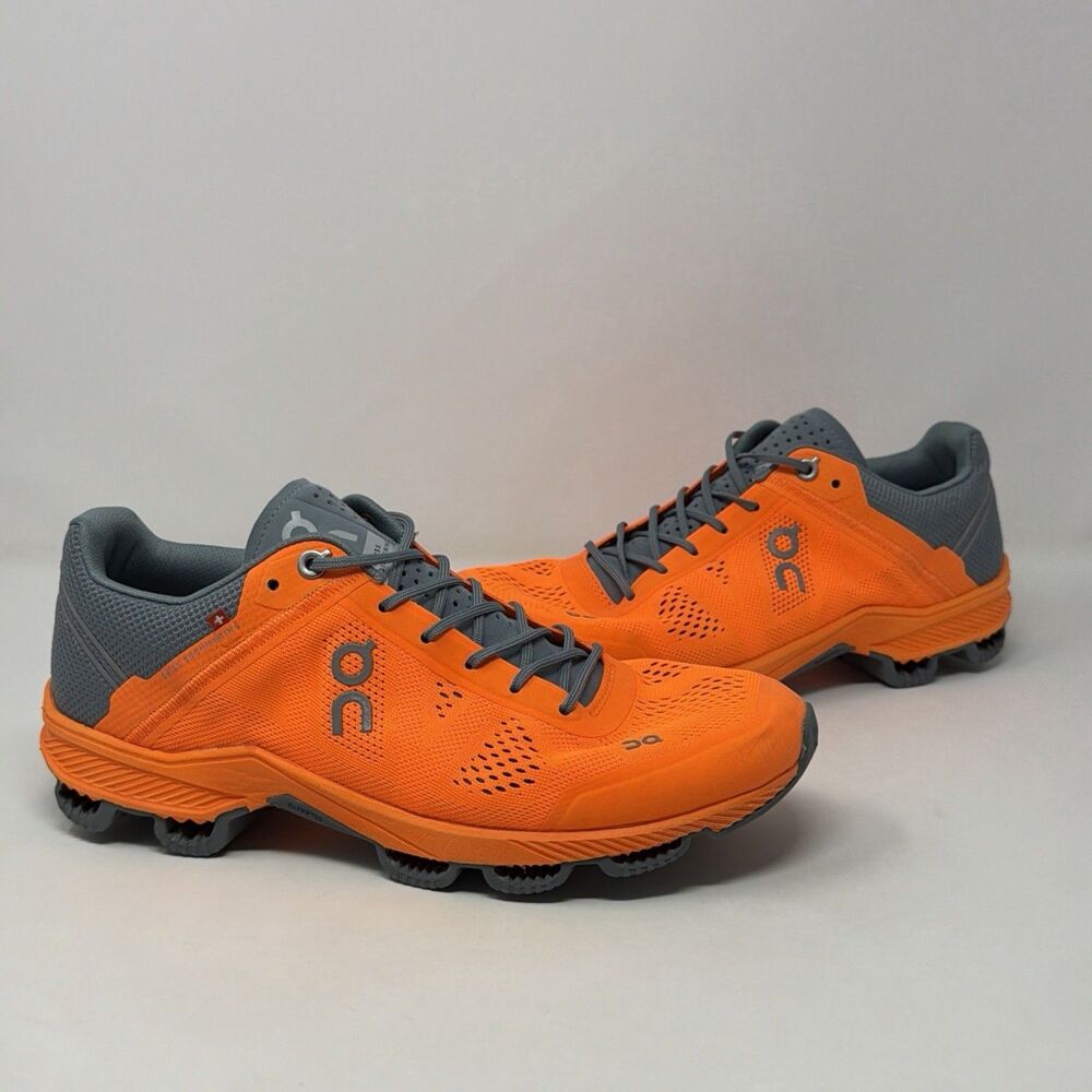 On Cloudsurfer Women 8.5 Orange Gray Running Shoes Swiss Engineering AUTH